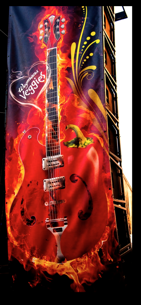 Close up of the banner art